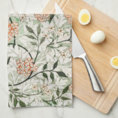 TEE-TOWEL: WILLIAM MORRIS: GREEN JASMINE GESCHIRRTUCH (Viertel Falte)