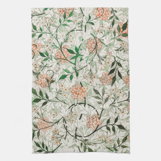 TEE-TOWEL: WILLIAM MORRIS: GREEN JASMINE GESCHIRRTUCH (Vertikal)