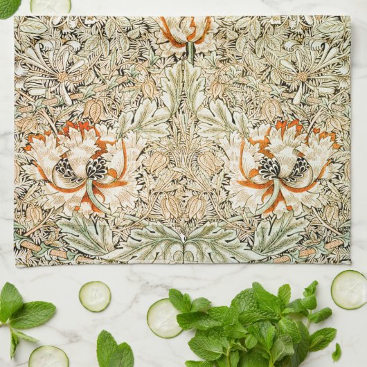 TEE-TOWEL: WILLIAM MORRIS : HONEYSUCKLE GESCHIRRTUCH (Gefaltet)