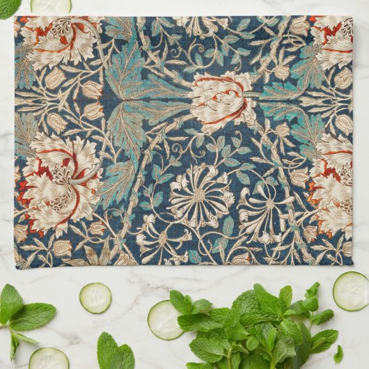 TEE-TOWEL: WILLIAM MORRIS : HONEYSUCKLE GESCHIRRTUCH (Gefaltet)