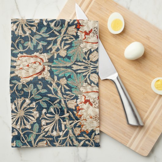 TEE-TOWEL: WILLIAM MORRIS : HONEYSUCKLE GESCHIRRTUCH (Viertel Falte)