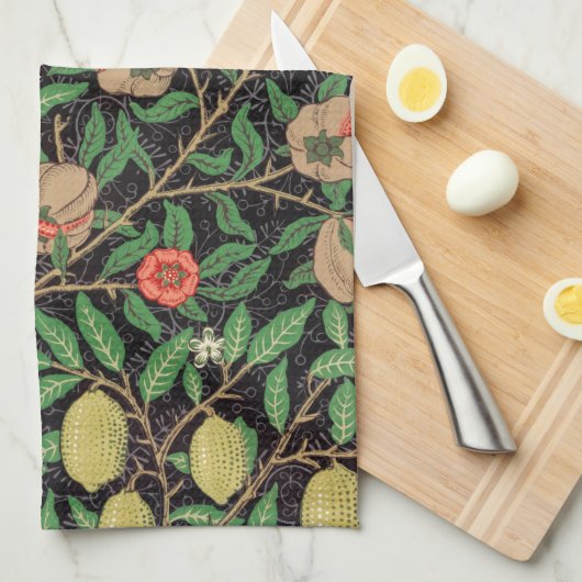 TEE-TOWEL: WILLIAM MORRIS : JASMINE GESCHIRRTUCH (Viertel Falte)