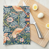 TEE-TOWEL: WILLIAM MORRIS :STRAWBERRY THIEVY GESCHIRRTUCH (Viertel Falte)
