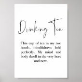 Tee trinken - Das Nhat Hanh-Zitat Poster (Vorne)