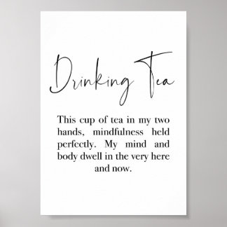 Tee trinken - Das Nhat Hanh-Zitat Poster
