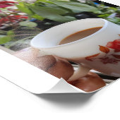 Tee trinken mit Ambiente Fotodruck (Ecke)