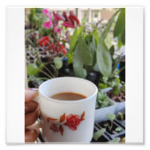 Tee trinken mit Ambiente Fotodruck (Vorne)