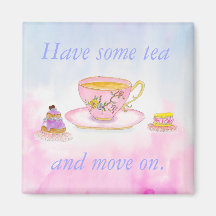 Tee trinken und Wasserfarben Teatime trinken