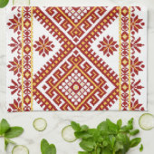 Tee-Tuch-Baumwollukrainischer Stickerei-Druck Geschirrtuch (Gefaltet)