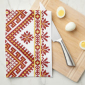 Tee-Tuch-Baumwollukrainischer Stickerei-Druck Geschirrtuch (Viertel Falte)