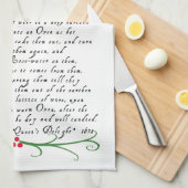 Tee-Tuch mit antikem Rezept und Illustration Geschirrtuch (Viertel Falte)