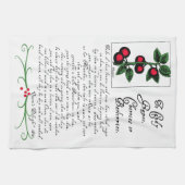 Tee-Tuch mit antikem Rezept und Illustration Geschirrtuch (Horizontal)