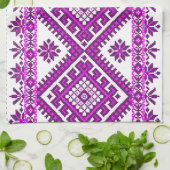 Tee-Tuch-ukrainischer lila Druck Küchentuch (Gefaltet)