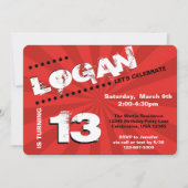 Tee/Tween Graffiti Wall Birthday Boy Party Einladung (Vorderseite)