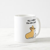 Tee u. Corgis [rotes Weiß] Kaffeetasse (VorderseiteRechts)