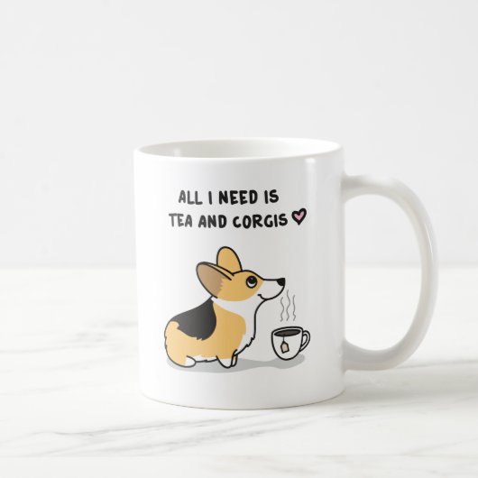 Tee u. Corgis [tricolor] Kaffeetasse (Rechts)