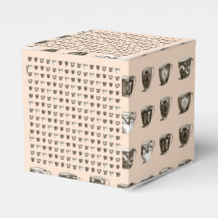 Tee-u. Kaffeetassen auf Pfirsich Geschenkschachtel