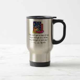 Tee u. Zitat-Reise-Tasse der Buch-w - 2 Farben Reisebecher
