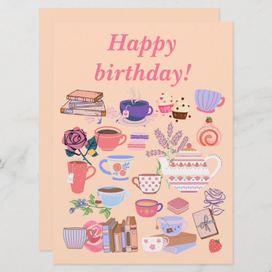 Tee und Bücher (Vorne/Hinten)