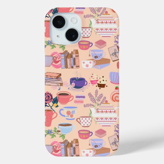 Tee und Bücher Case-Mate iPhone Hülle (Rückseite)