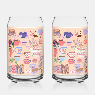 Tee und Bücher Dosenglas