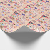 Tee und Bücher Geschenkpapier (Ecke)