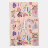 Tee und Bücher Geschirrtuch (Vertikal)