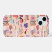 Tee und Bücher iPhone 15 Hülle (Rückseite (Horizontal))
