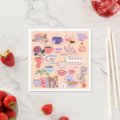 Tee und Bücher Serviette (Beispiel)