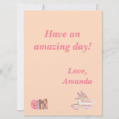 Tee und Bücher zum Geburtstag Karte (Rückseite)