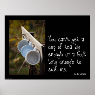 Tee und Bücherposter Poster