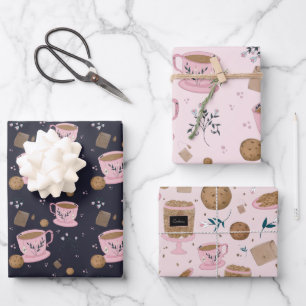 Tee und Cookies 3 Pack Geschenkartikel Geschenkpapier Set
