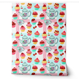 Tee und Cupcakes Tapete