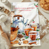 Tee und Gewürze Personalisiert Weihnachten Geschirrtuch
