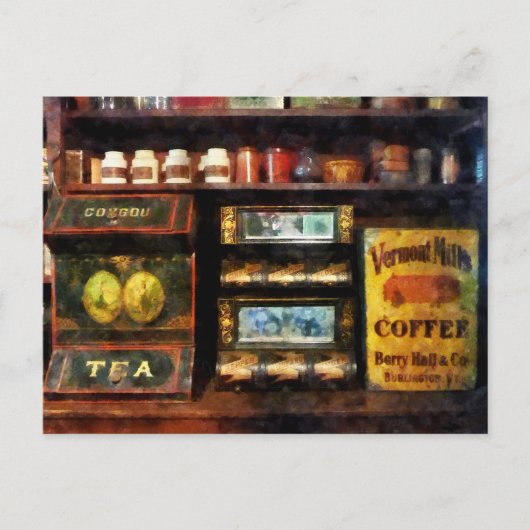 Tee und Kaffee Postkarte (Vorderseite)