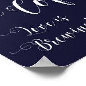 Tee- und Kaffeesignatur Hochzeitsposter Poster (Ecke)