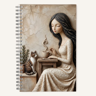 Tee- und Katzenjournal Das stille Studio Notizblock