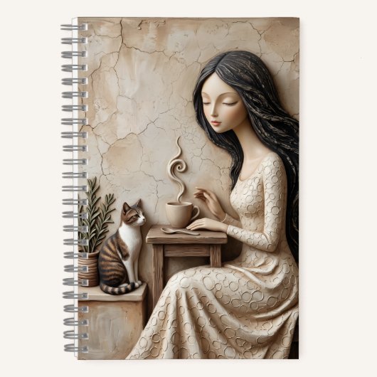 Tee- und Katzenjournal Das stille Studio Notizblock (Vorderseite)