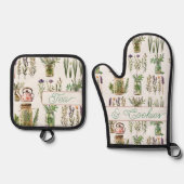 Tee und Kekse Ofenhandschuh & Topflappen-Set (Vorderseite)