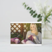 Tee und Knittern genießen Postkarte (Stehend Vorderseite)