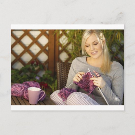 Tee und Knittern genießen Postkarte (Vorderseite)