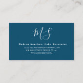 Tee und Kuchen Doodles hausgemachte Kuchen Bäckere Visitenkarte (Rückseite)