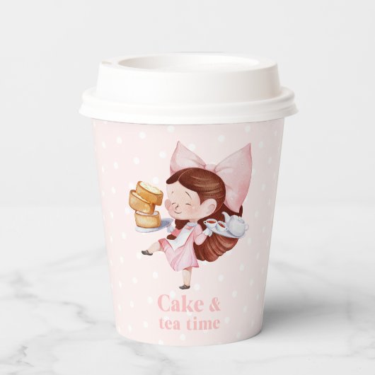 Tee und Kuchen Pappbecher (Rückseite)