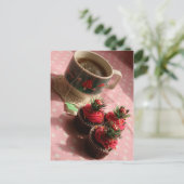 Tee und Kuchen Postkarte (Stehend Vorderseite)