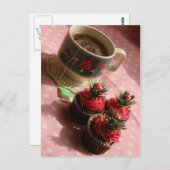 Tee und Kuchen Postkarte (Vorne/Hinten)