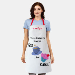 Tee und Kuchen sind immer personalisiert Schürze