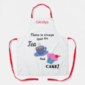 Tee und Kuchen sind immer personalisiert Schürze (Vorderseite)