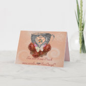 Tee und Rose Peach Dankeskarte (Rückseite)