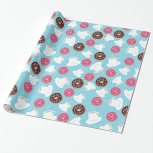 Tee und Schaumgummiringe Geschenkpapier