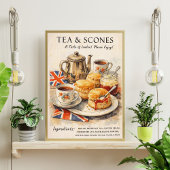 Tee und Scones Poster | Englische Teestunde Kunst